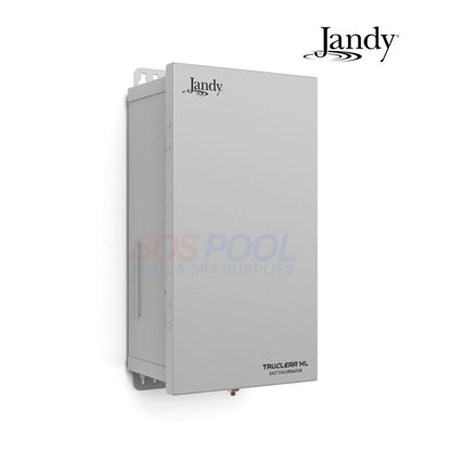 Jandy TruClear XL Smart Power Pack TRUCLEARPS, side view, compact design for saltwater chlorination in large pools, from SOS Pool Supplies.