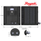 Raypak Crosswind V Deluxe TWPH-8550EHC08 heat pump dimensions, featuring dual PVC water connections, sleek design, and logo.