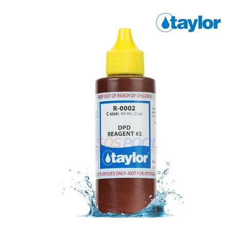 Taylor DPD Reagent #2 Liquid Tester 2 oz. Bottle R-0002-C for precise SOS Pool water testing.