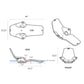 Dimensions and design specifications for TenJam Shayz In-Pool Lounger, SOS Pool, 2 Pack, SKU: Shayz-2P