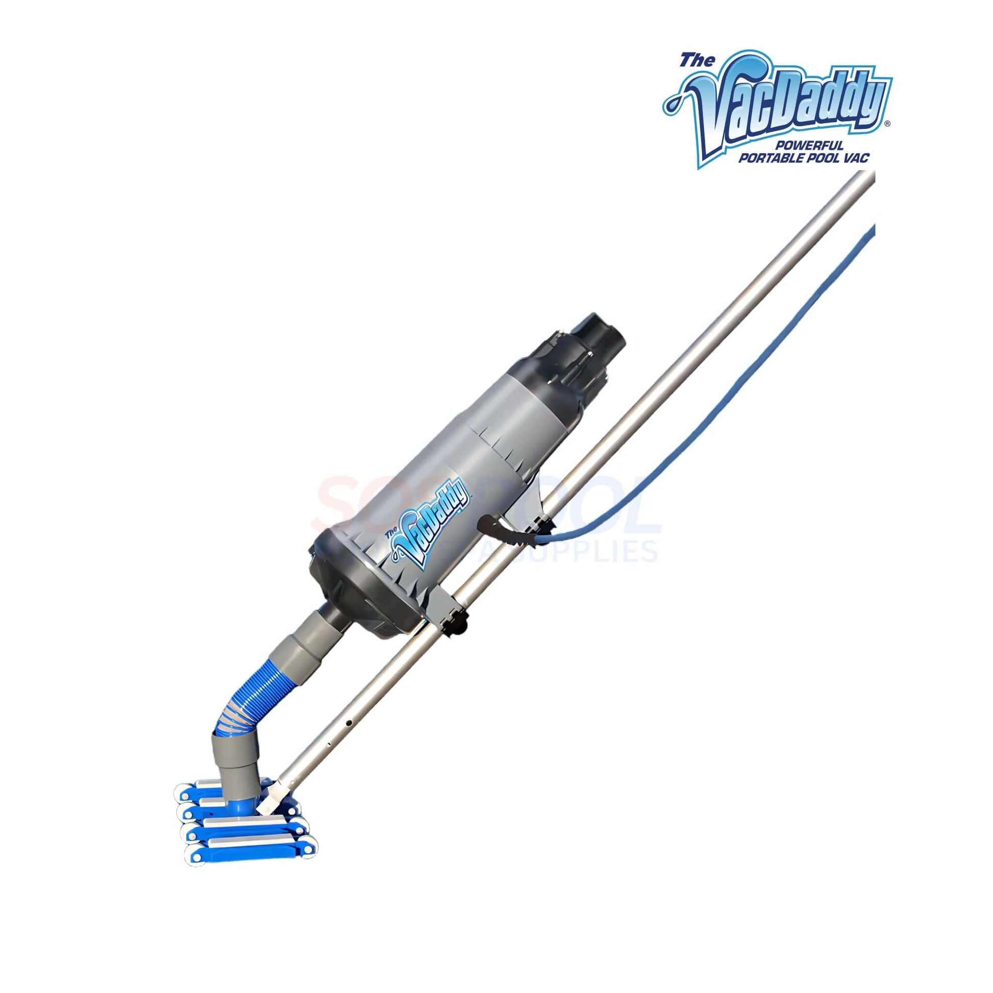 The VacDaddy Pool Vacuum Cleaner, portable and efficient for pool professionals. SKU: VacDaddyBasicBundle. SOS Pool.