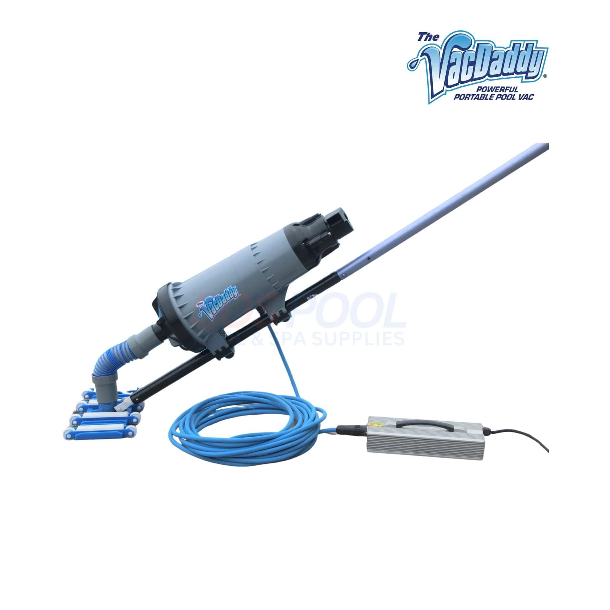 The VacDaddy Pool Vacuum Cleaner, portable, efficient suction, ideal for pool professionals, SKU: VacDaddy-Basic-Bundle, SOS Pool.