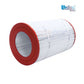 Unicel 75 Sq. Ft. Cartridge For Pentair CC75 & Predator-75 | R173214 | C-9407, white filter with red end caps, side view, SOS Pool.
