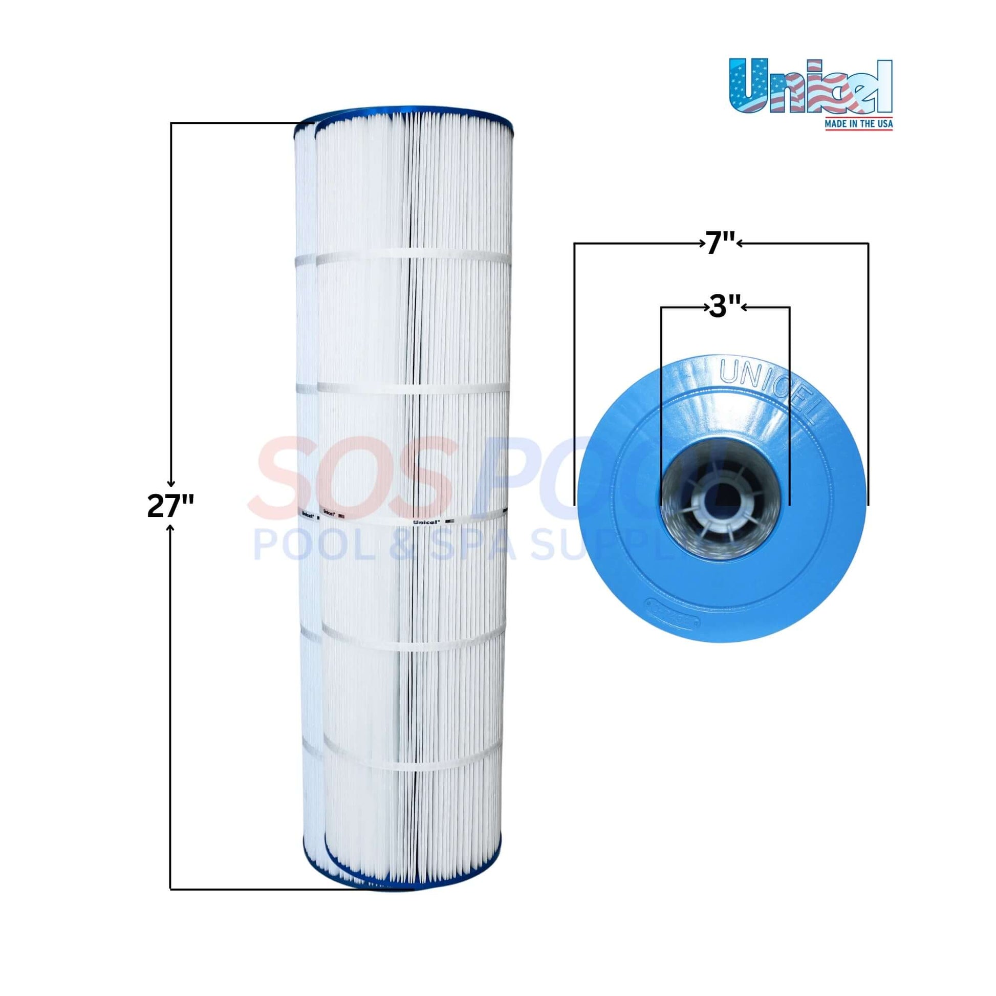 Unicel C-7468 replacement cartridge for Jandy CL340 and CV340, 27 inch length, SOS Pool brand