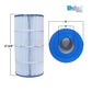 Unicel Hayward C900 90 Sq. Ft. Cartridge | CX900RE | C-8409 filter cartridge details, dimensions 17-3/8" x 9" x 4", used in pools.