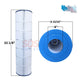 Unicel Jandy CS250 250 Sq. Ft. Cartridge | R0462500 | C-8425 showing dimensions, 33-1/8" length, 8-15/16" diameter, 4" ends, from SOS Pool.
