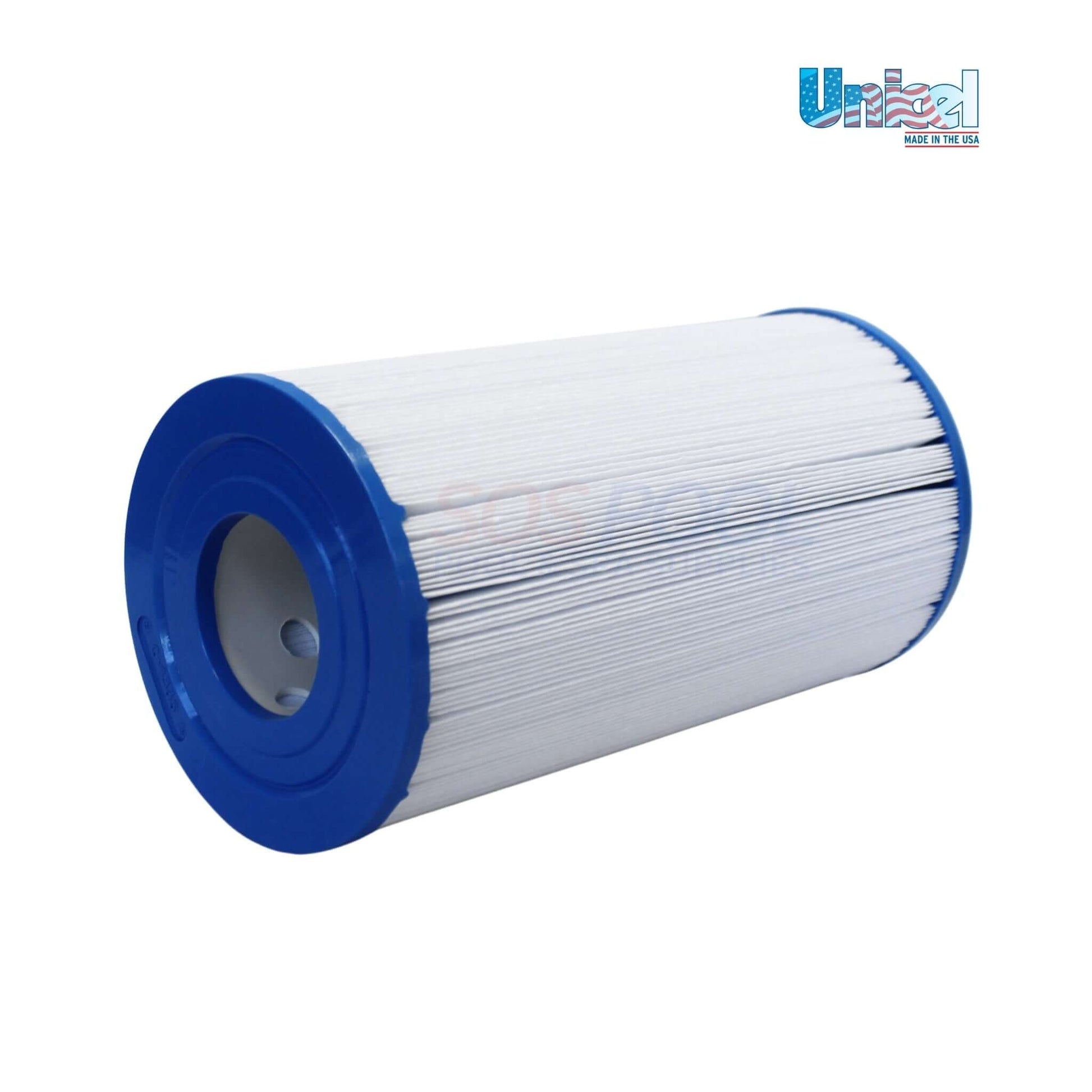 Unicel Pentair Rainbow Dynamic 35 | C-4335 cartridge filter, pleated polyester fabric, blue end caps, pool supplies, swimming pool parts.