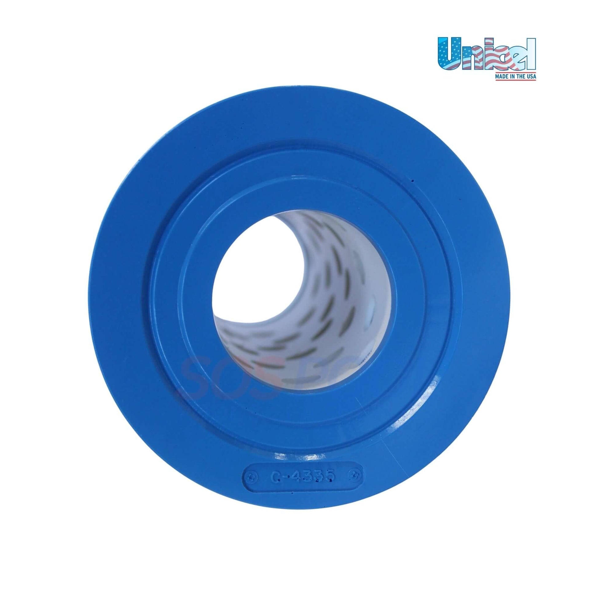 Unicel Pentair Rainbow Dynamic 35 | C-4335 cartridge filter showing blue exterior and pleated design for pool supplies.