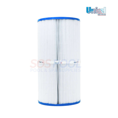 Unicel Rec Warehouse S2/G2 Spa Cartridge | 45 Sq. Ft | C-5345 replacement filter with blue end caps, 230 pleats, from SOS Pool supplies.
