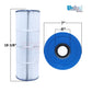 Unicel Swimquip/Posi-Clean 50 Sq. Ft. Cartridge | C-7652 with 19-3/8" length, 7" diameter for pool filtration systems.