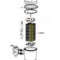 Exploded view diagram of Unicel Cartridge C-6950 for Hayward DEP60 Quad DE Filters by SOS Pool Supplies.