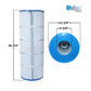 Unicel C-8610 filter cartridge for Hayward Star-Clear II C1100, SOS Pool, dimensions: 36 3/4" x 11 3/8" x 5 3/8".