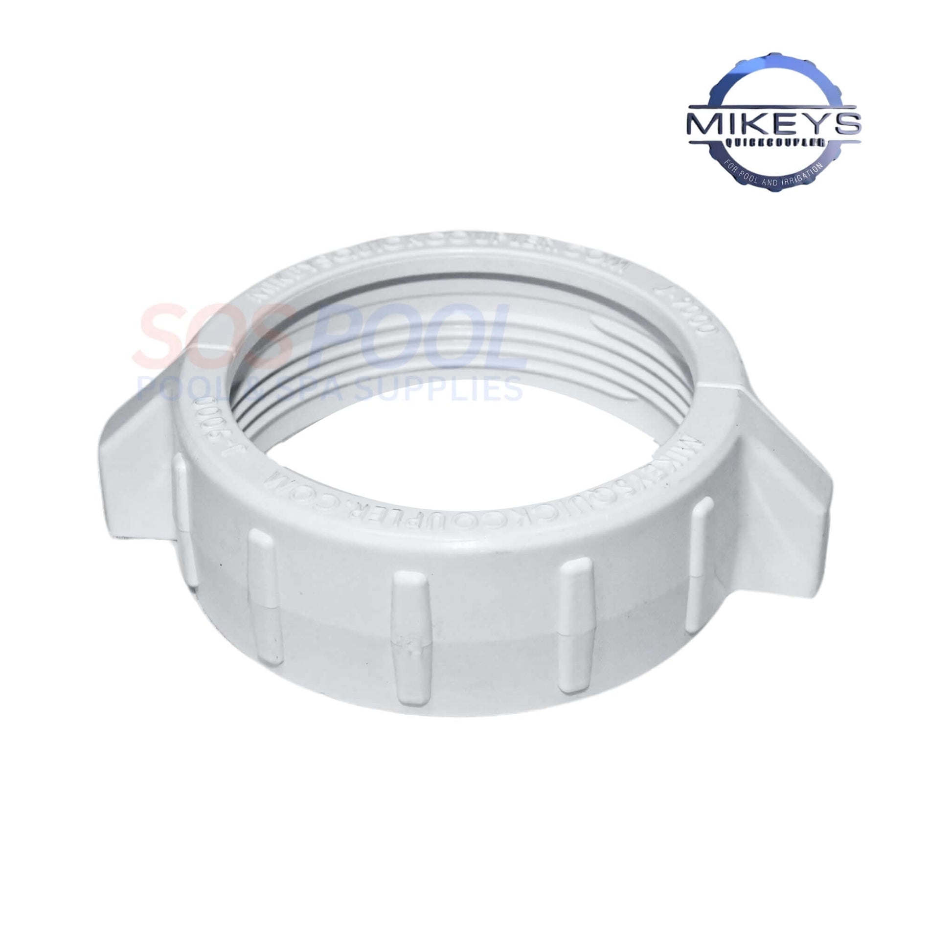 Union Coupling for Jandy fittings, 2 Piece connector for pool plumbing, SKU J-9000, SOS Pool Supplies.