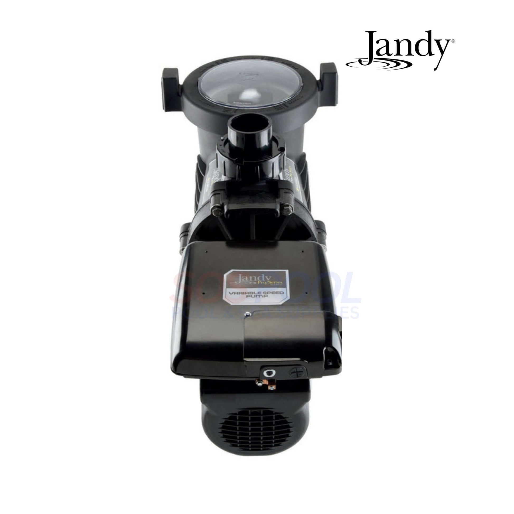 Jandy ePump VSSHP270DV2A variable-speed pump for swimming pools, featuring a sleek black design for energy efficiency.