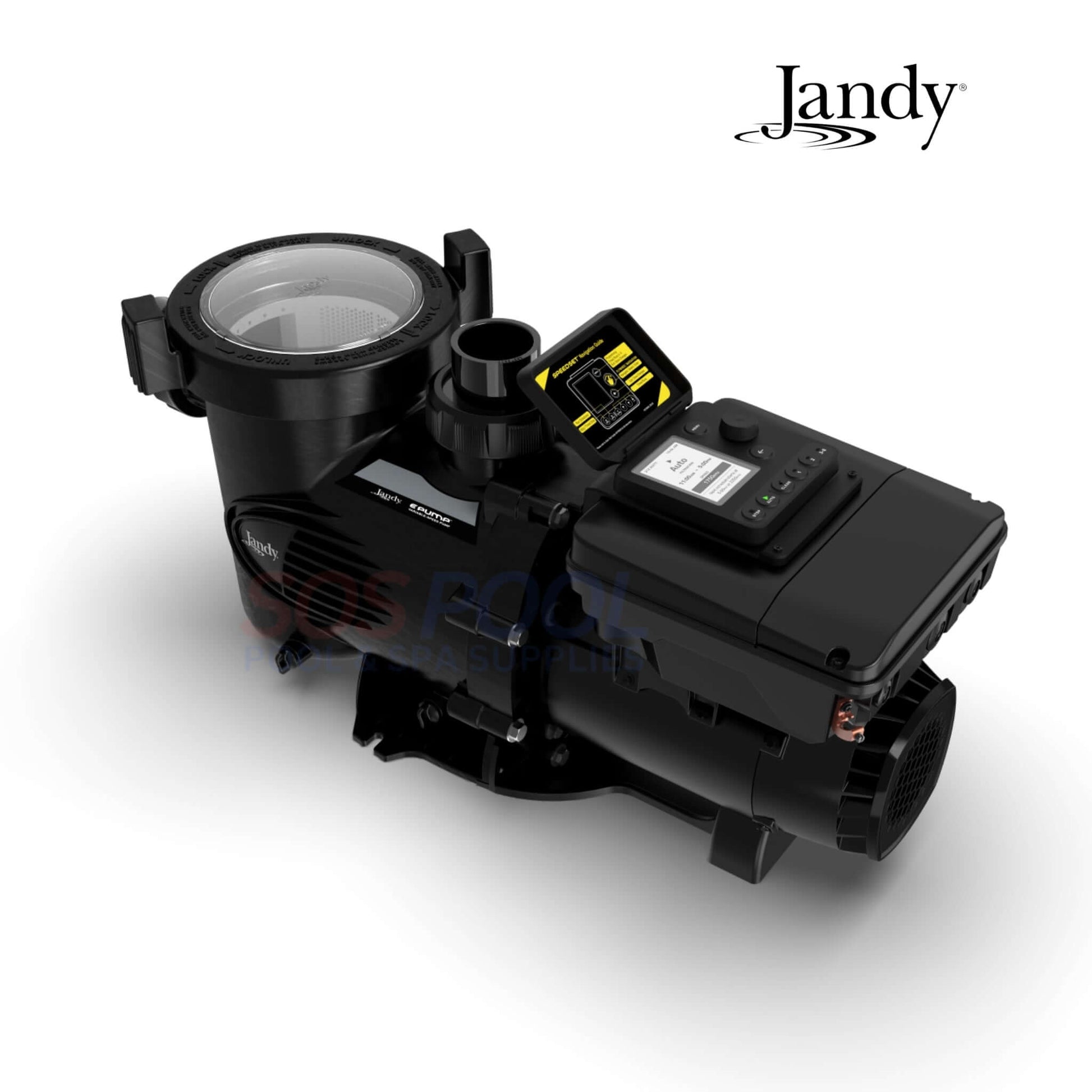 Jandy ePump VSSHP3802AS variable speed pump, 3.8 HP, featuring a digital control panel, ideal for residential pools and spas.