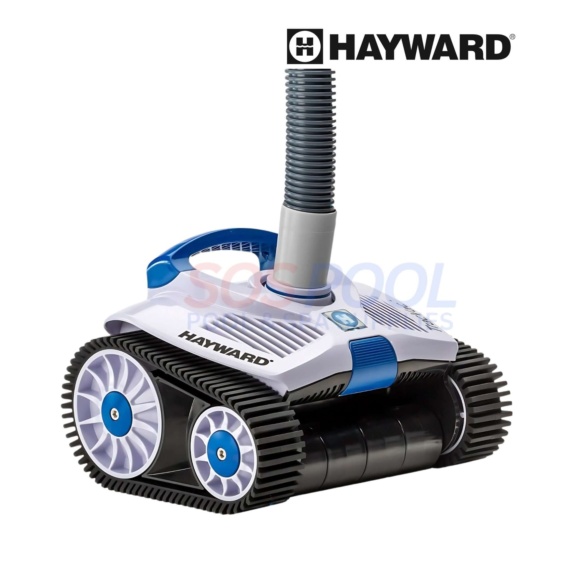 Hayward TracVac W3HSCTRACCU suction pool cleaner, compact design, track-driven system for efficient cleaning in-ground pools.