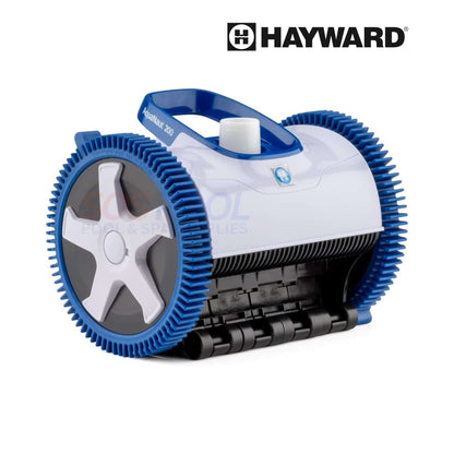 Hayward AquaNaut 200 W3PHS21CST two-wheel suction pool cleaner with blue accents for effective cleaning of swimming pools.
