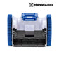 Hayward AquaNaut 200 W3PHS21CST pool cleaner front view with blue wheels, ideal for vinyl, concrete, and tile pools.