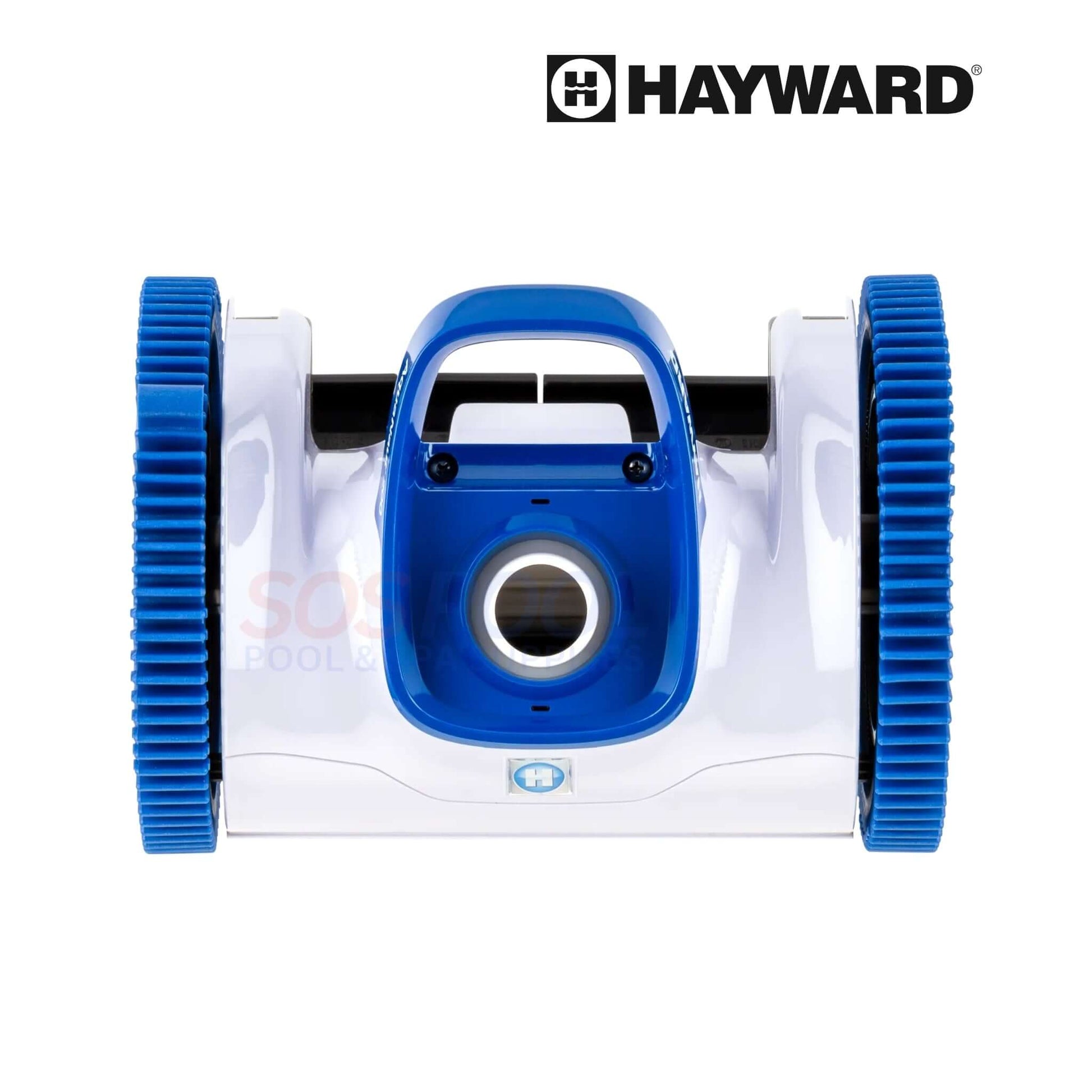 Hayward AquaNaut 200 W3PHS21CST blue and white automatic pool cleaner for in-ground pools, ideal for all surfaces.