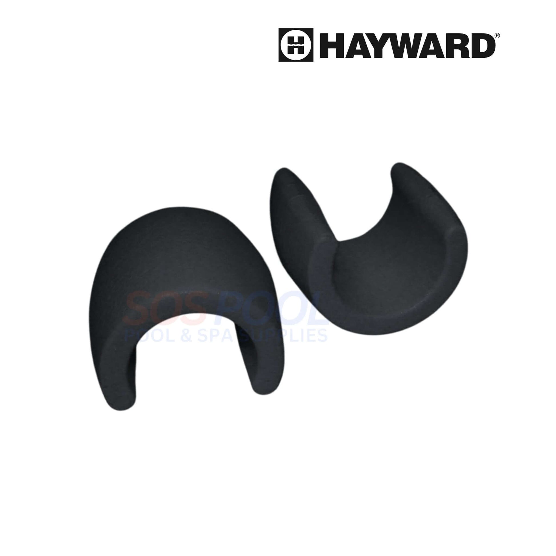 Hayward pool cleaner replacement parts, two black suction cleaner end caps, OEM swimming pool parts by SOS Pool