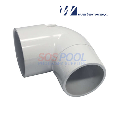 Waterway 90° Street Elbow 2" x 2" | 411-5080 in white PVC, ideal for pool plumbing systems from SOS Pool.
