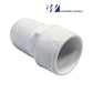 Waterway Barbed Hose Adapter 1.5" x 1.5" | 417-6150, white plastic, viewed from side, ideal for pool plumbing integration.