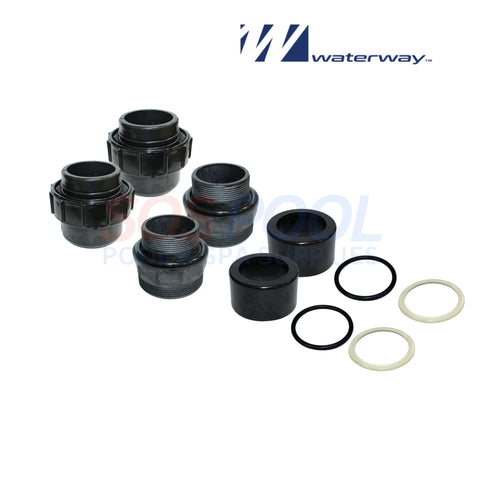 Waterway Bulkhead Fitting set for Crystal Water Filters. Essential for SOS Pool filtration systems.