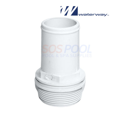 Waterway hose adapter 417-6140, 1.5" MPT x 1.5" hose, ideal for pool and spa plumbing at SOS Pool.