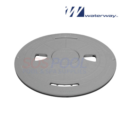 Waterway 9-inch Round Skimmer Lid and Ring Assembly in Gray, Model 540-6477WW from SOS Pool Supplies.