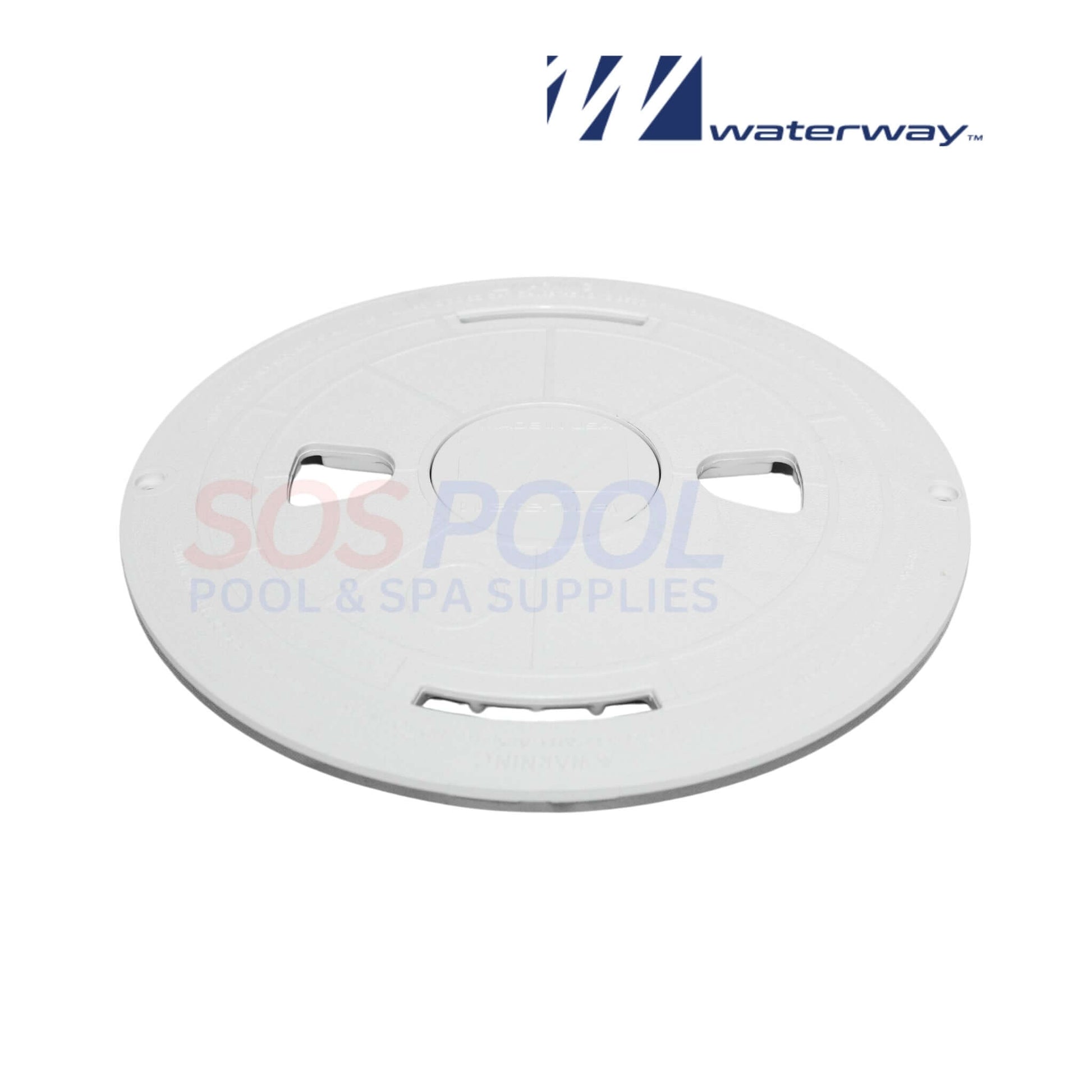 Waterway lid and ring for Renegade skimmers, 9-inch white assembly, model 540-6460WW, available at SOS Pool.