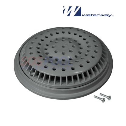 Waterway 8" Dark Gray Main Drain Anti-Vortex Cover 640-2319-DKGV for SOS Pool safety and water flow optimization.