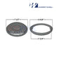 Waterway anti vortex cover and frame, 8-inch dark gray, dimensions 7.5" and 8.625", enhances pool safety and flow.