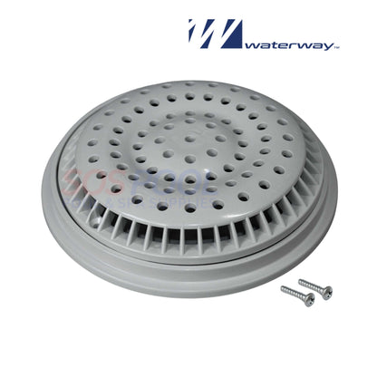 Waterway Gray 8" Main Drain Anti-Vortex Cover 640-2317V for pools by SOS Pool, ensuring safety and optimized water flow.