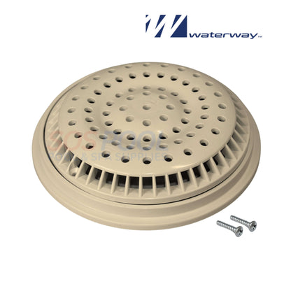 Waterway 8" Tan Main Drain Anti Vortex Cover 640-2319-BEIV for SOS Pool safety and water flow optimization.