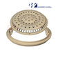 Waterway 8-inch Tan Main Drain Anti-Vortex Cover and Frame for safety in pools and spas. SOS Pool.