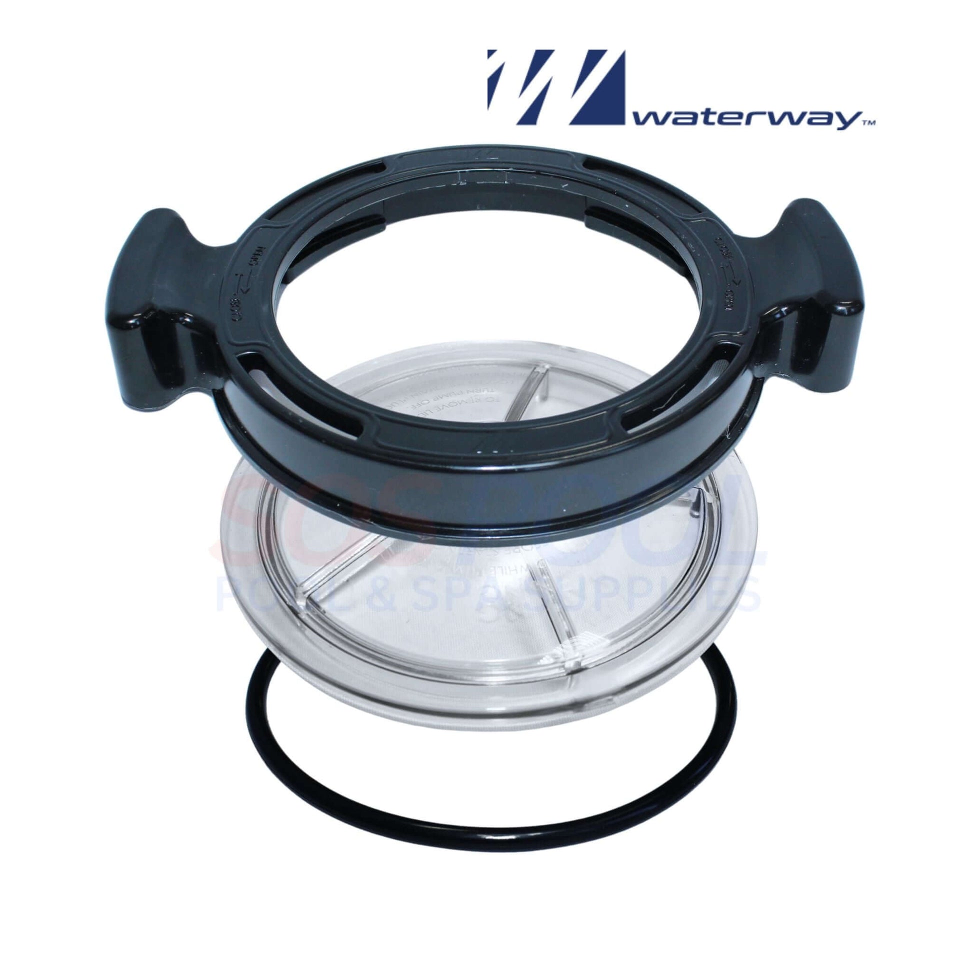 Waterway Pump Trap 310-6600 strainer assembly for pool and spa systems, enhances water flow and protects pump from debris.