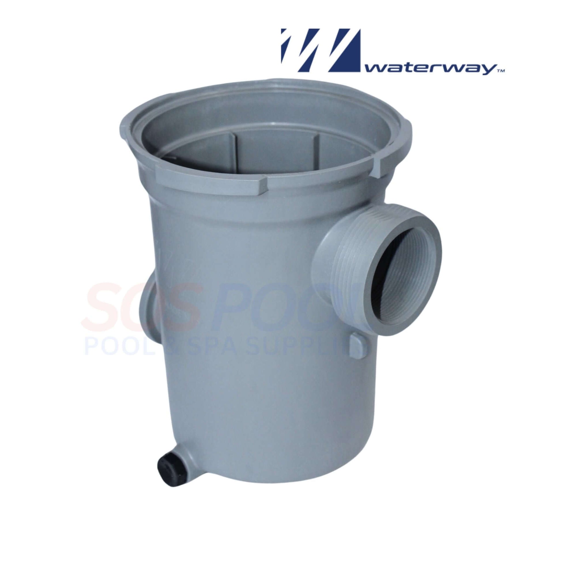 Waterway Pump Trap 310-6600, 2" x 2" strainer assembly for efficient pool and spa filtration from SOS Pool.