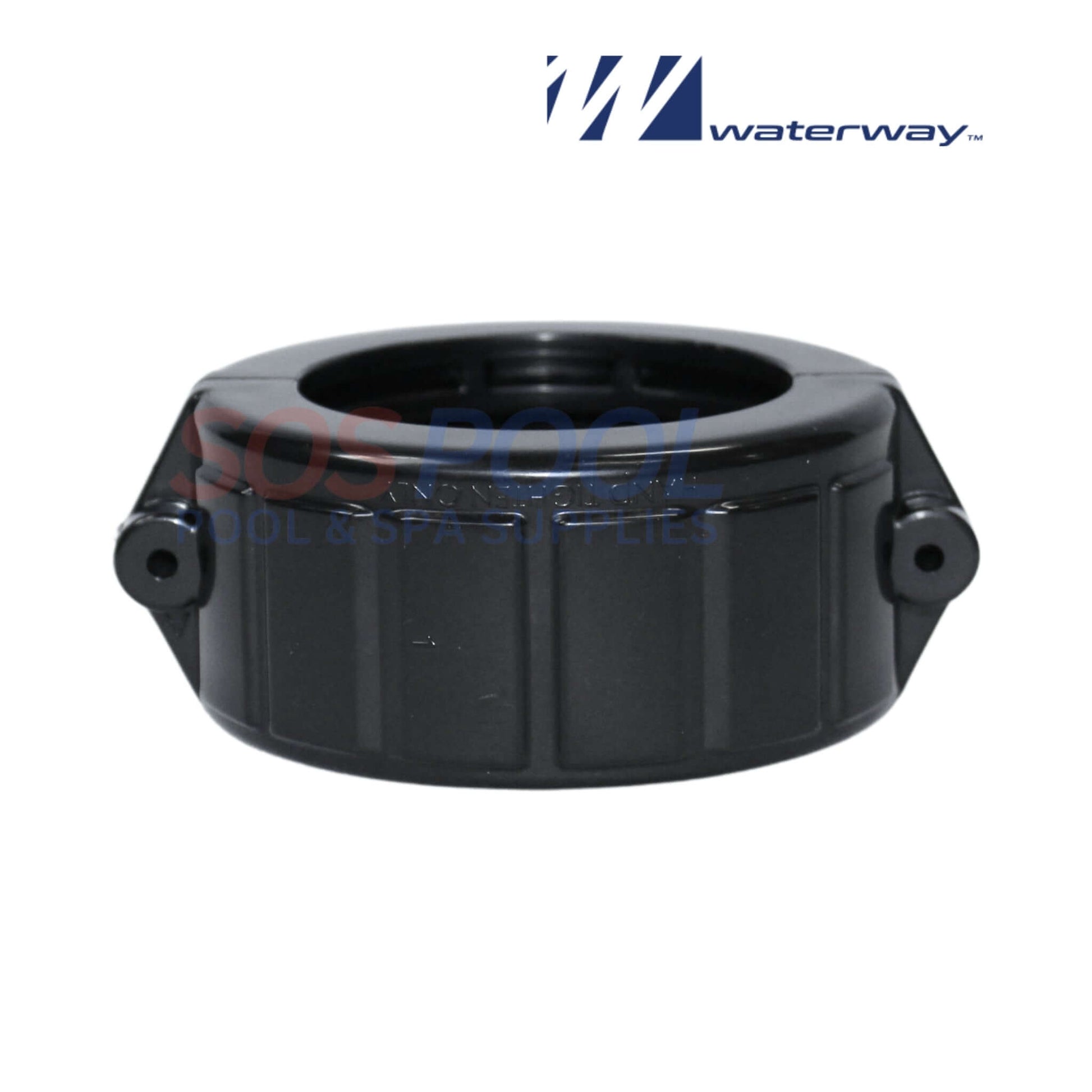 Waterway 2" Heater Split Nut 400-5161B for pool plumbing, durable PVC, by SOS Pool.