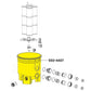 Waterway Tank Bottom 550-4407 in yellow with accessories, compatible with Crystal Water Cartridge Filters for pool maintenance.