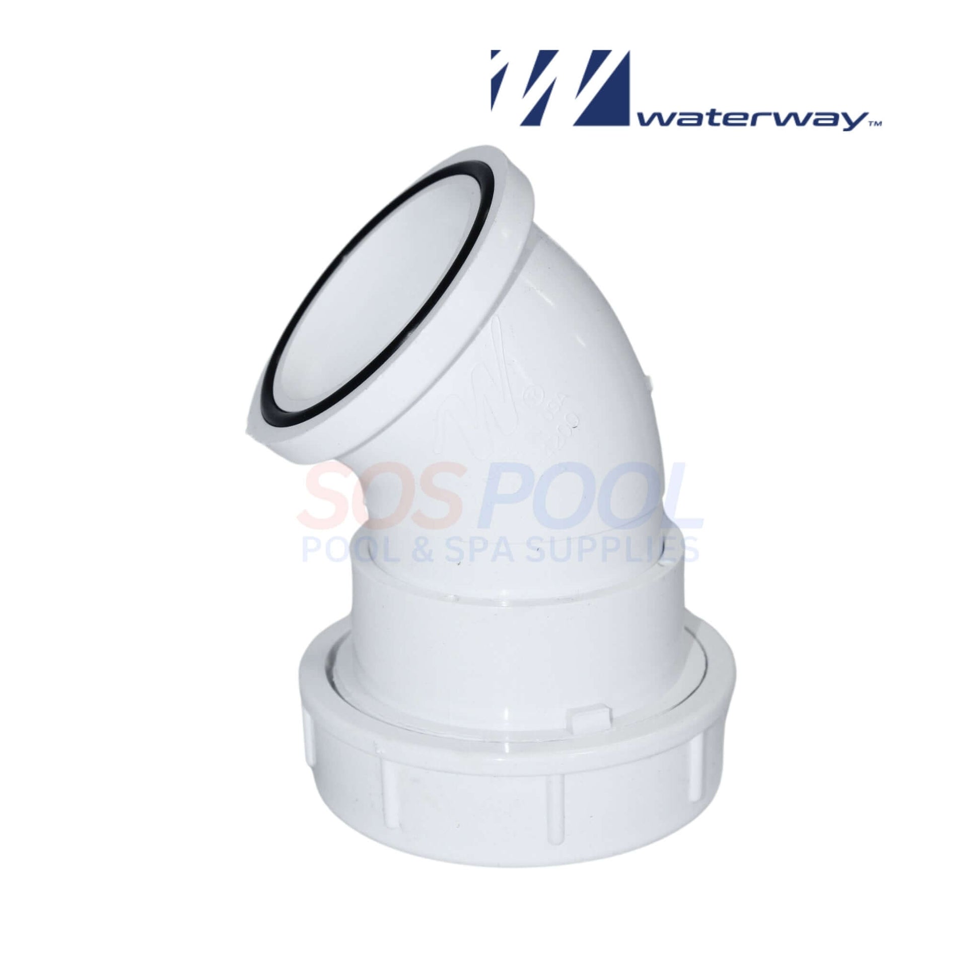 Waterway Union Assembly connector for 2" S PVC pipes, self-aligning design, SKU: 400-5090, SOS Pool.