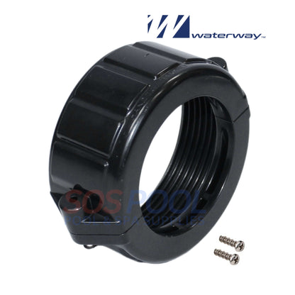 Waterway 2" Heater Split Nut 400-5161B for pool plumbing, durable PVC, leak-proof, SOS Pool.