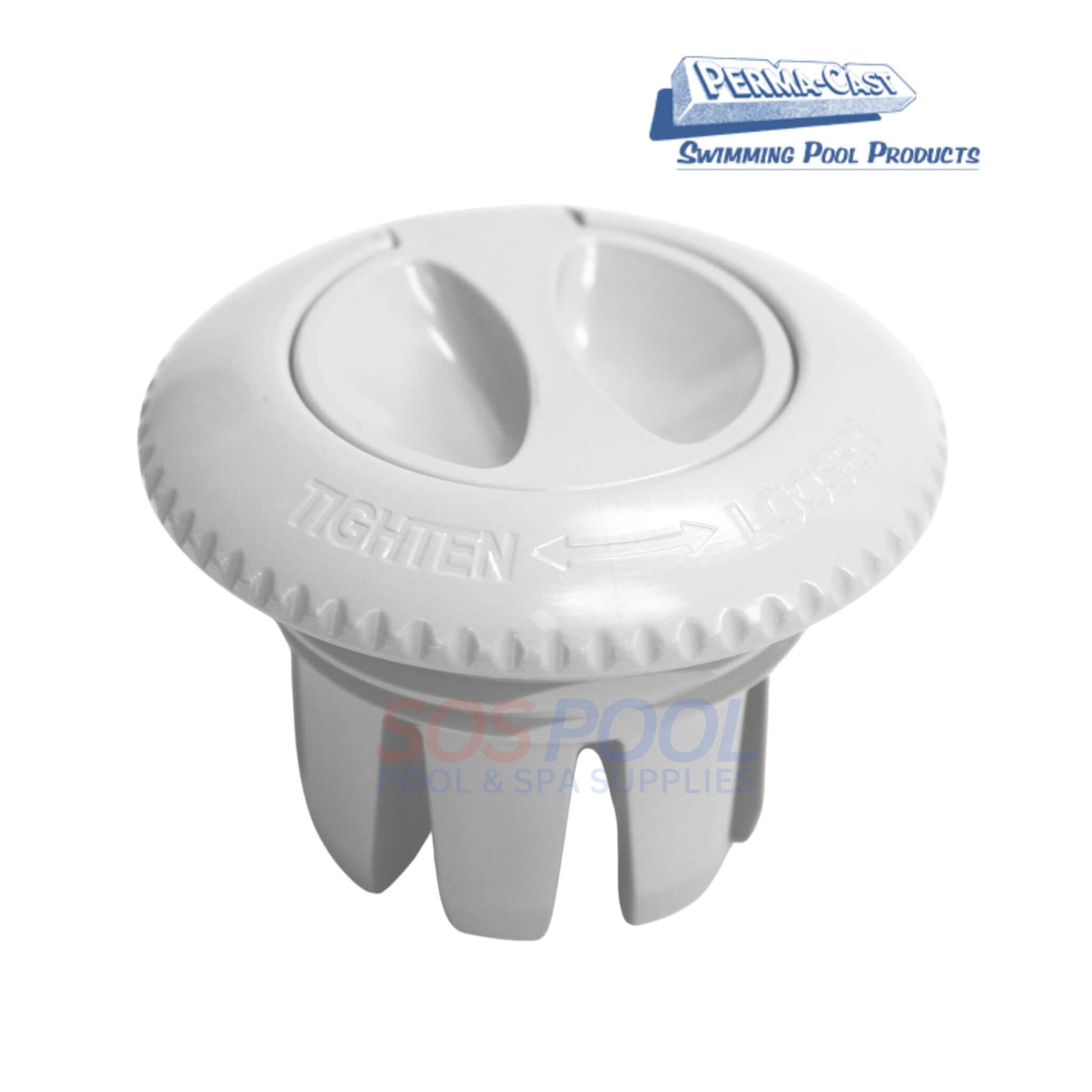White Umbrella Socket Pool Deck Anchor | PS-7015-UW flip insert showing durable ABS plastic for swimming pool installations.