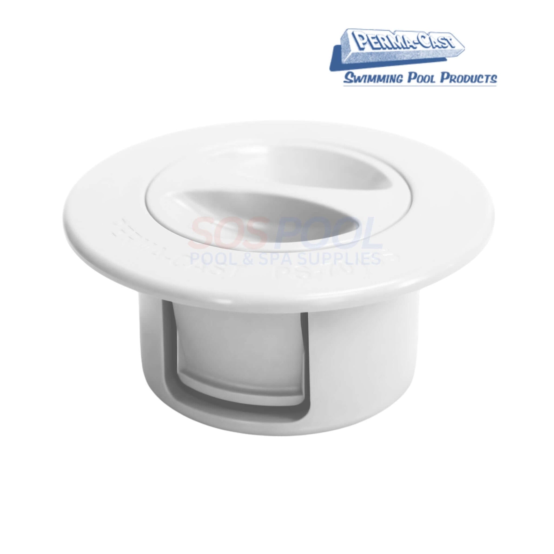 White Umbrella Socket Pool Deck Anchor | PS-7015-UW in white, ideal for pool installations, showcasing durable ABS design for outdoor use.
