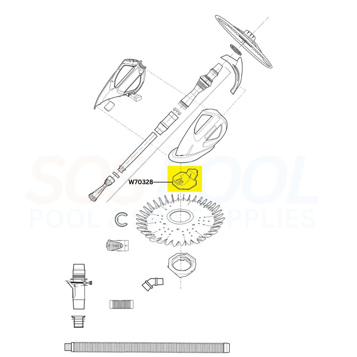 Zodiac Baracuda Foot Flange For G3 and G3 Pro Cleaners | W70328