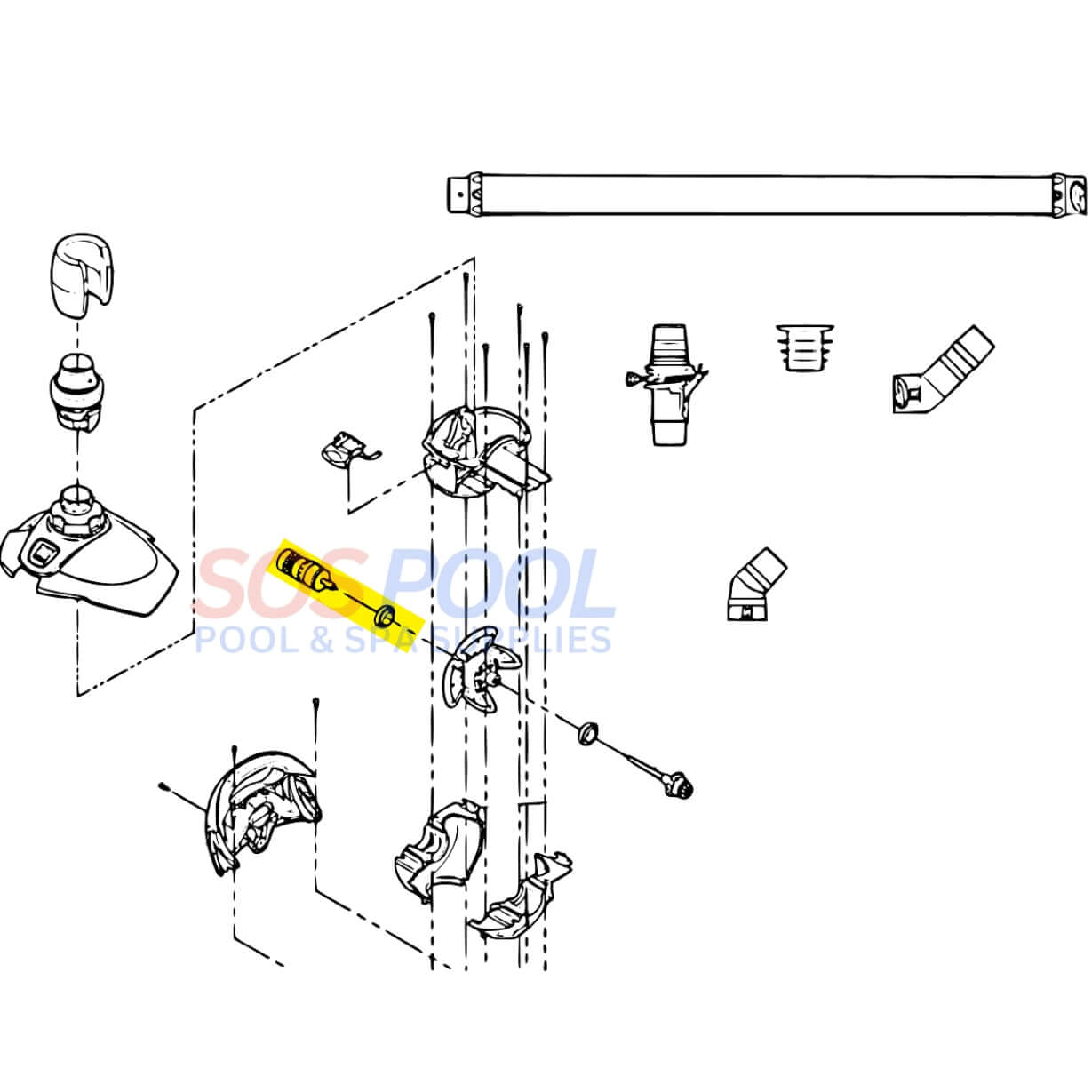 Zodiac Baracuda Pulley Drive Assembly For MX6 and MX6EL Automatic Pool