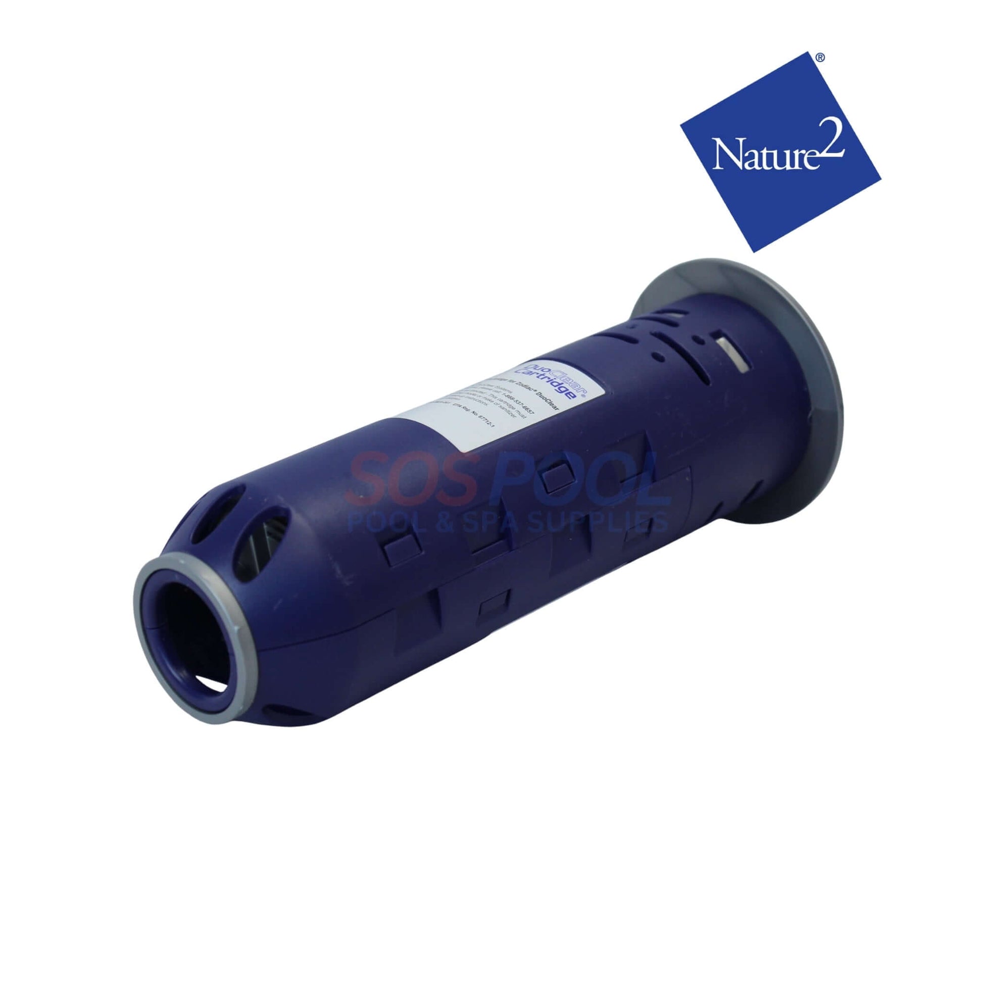 Zodiac Nature2 DuoClear 35k Mineral Cartridge | W28001 in blue, used for enhancing pool sanitation at SOS Pool.