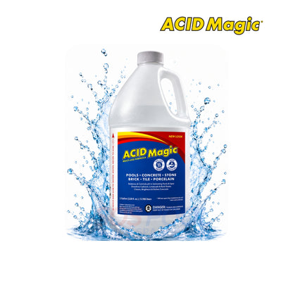 Acid Magic 1 Gallon Buffered Muriatic Acid - Lowers pH & Alkalinity | USA-128-1