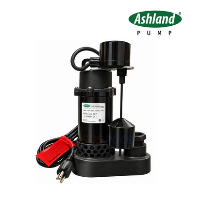Ashland PS33V 1/3 HP Submersible Sump Pump - Vertical Float, 10 ft Cord | PS33V