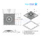 AquaStar Square MoFlow Suction Outlet Cover 12" & Mud Frame  | 12MF101