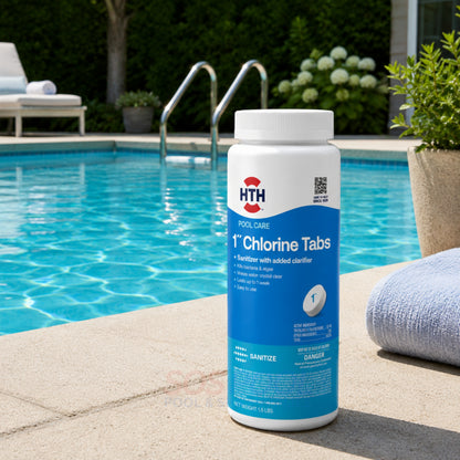 HTH  1" Chlorine Tablet 1.5lb for Pool Sanitizing